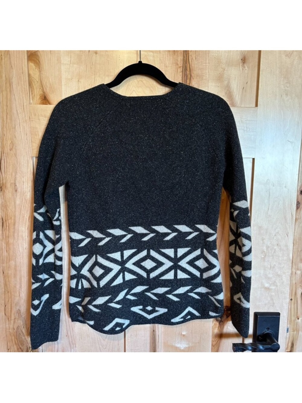 TITLE NINE POR VIDA GEOMETRIC WOOL SWEATER WOMENS MEDIUM - Picture 2 of 6
